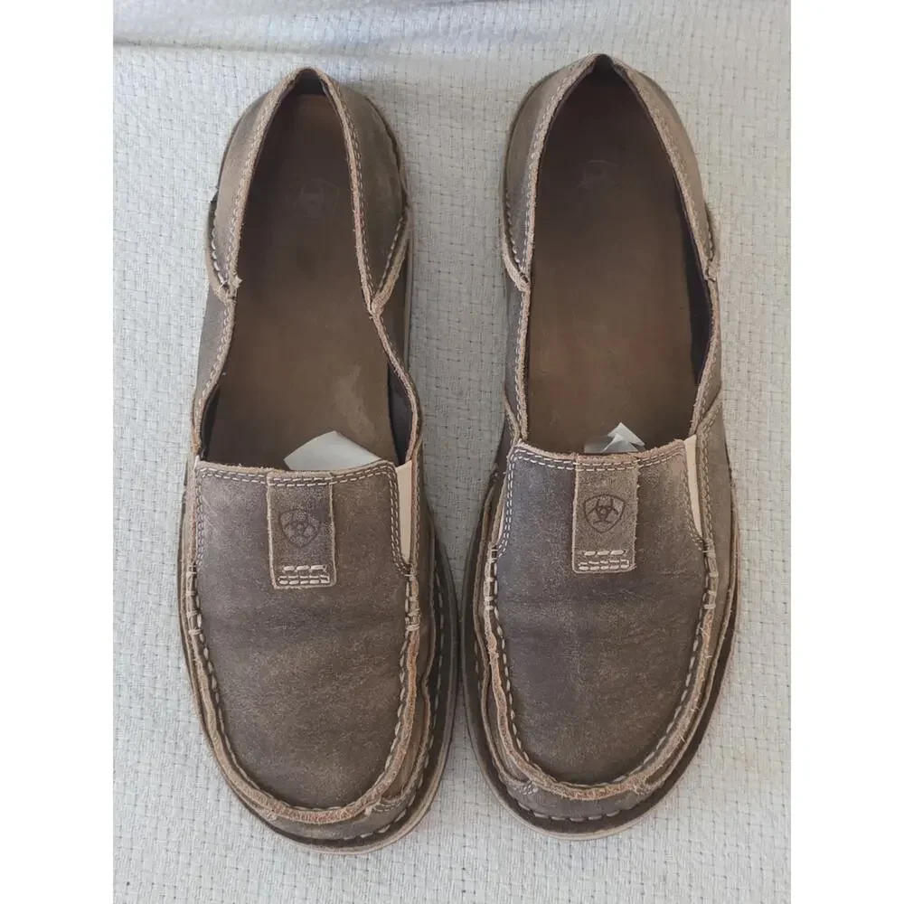 ARIAT Cruiser Brown Leather Moc Toe Slip On Casual Shoes Women’s Size 9B